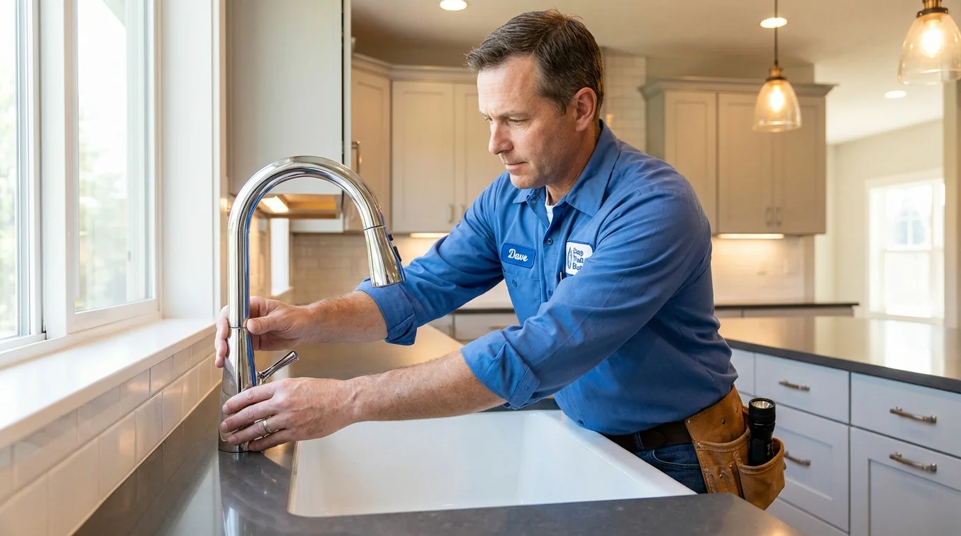 Kitchen faucet installation by Johns Plumbing LLC in San Juan Capistrano