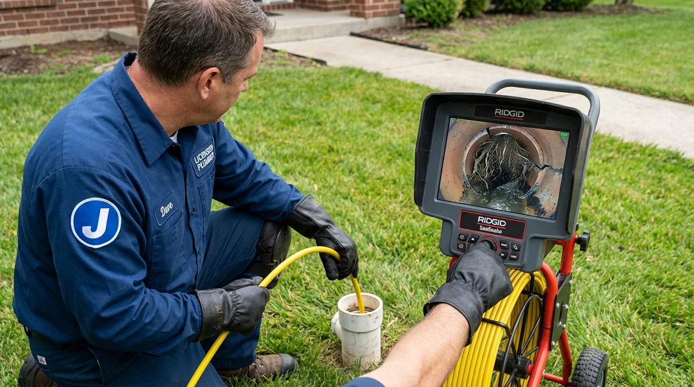 Sewer camera inspection being performed by Johns Plumbing LLC in San Juan Capistrano